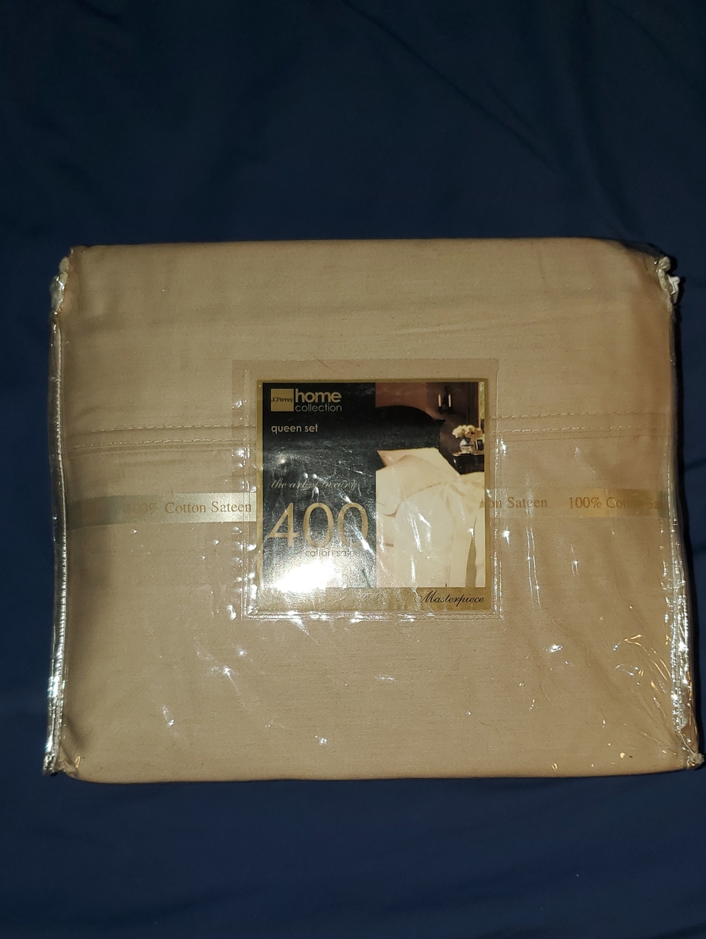 New JCPenny Home Collection Masterpiece Queen 100% Cotton Sateen Sheet Set